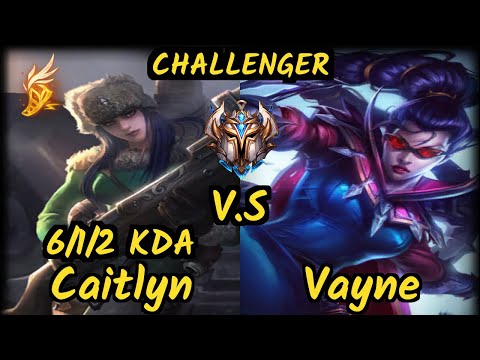 KZ Deft (CAITLYN) vs VAYNE - 6/1/2 KDA BOTTOM ADC CHALLENGER GAMEPLAY - KR