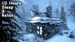 SNOW SOUND for SLEEPING. Relaxing howling wind snow blizzard sound. Cold snow falling sound 10 hours