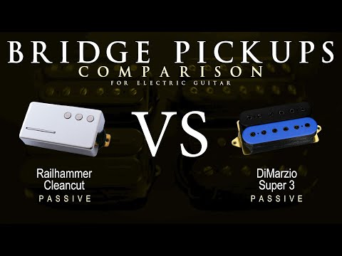 Railhammer CLEANCUT vs DiMarzio SUPER 3 - Bridge Guitar Pickup Comparison Tone Demo