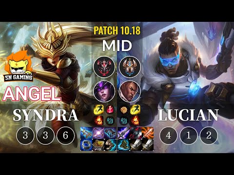 SN Angel Syndra vs Lucian Mid - KR Patch 10.18