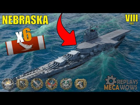 BATTLESHIP?? Nebraska 6 Kills & 230k Damage | World of Warships Gameplay