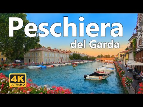 Peschiera del Garda, Italy - Sunset Walking Tour (4K Ultra HD)