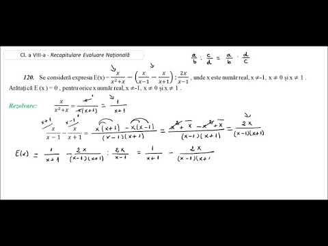 Cl a VIII-a - Recapitulare E N - 6 expresii E(x) din Teste Min. Educatiei anul scolar 2019 - 2020