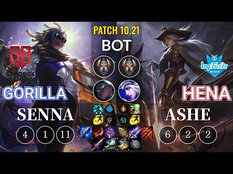 SB GorillA Senna vs hyF Hena Ashe Bot - KR Patch 10.21