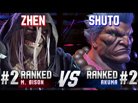 SF6 ▰ ZHEN (#2 Ranked M.Bison) vs SHUTO (#2 Ranked Akuma) ▰ High Level Gameplay