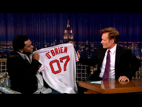 David Ortiz Gave Conan A Custom Red Sox Jersey | Late Night with Conan O’Brien