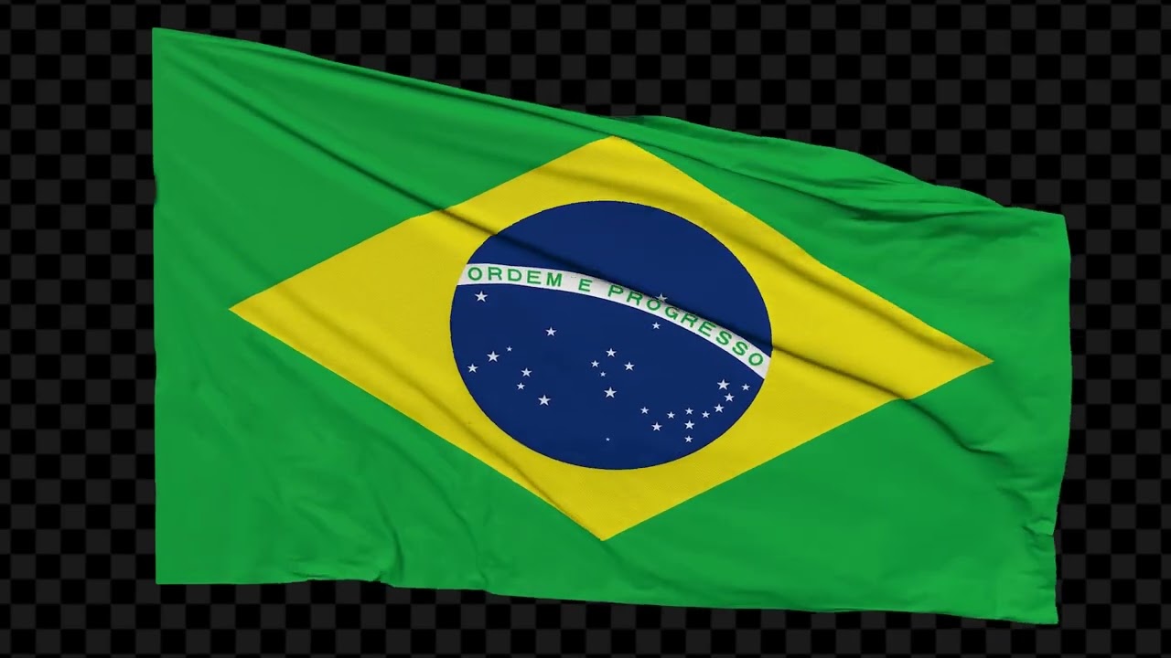 Brazil flag waving material Brazil flag
