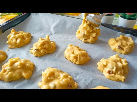 Così semplici che anche mio figlio può farli! Deliziosi biscotti alla mela in soli 5 minuti!