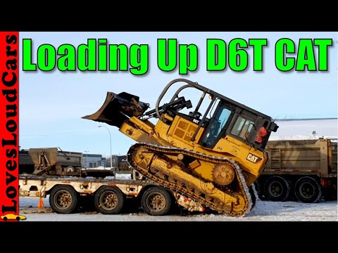 Loading a D6T 'Dozer on a Lowbed