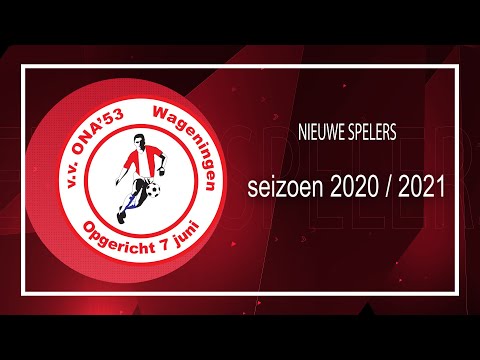 Nieuwe spelers ONA '53 1 seizoen 2020 / 2021