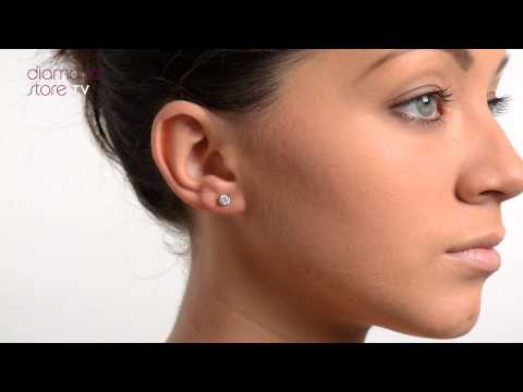 Diamond Stud Earrings 0.66ct 4.5mm 18K White Gold - FG23 88Y