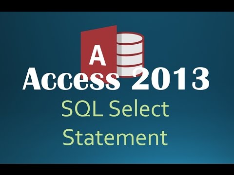 61 Sql Select Statement Programming In Access 2013