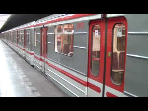 Prague Metro Line A (Train leaves Skalka)