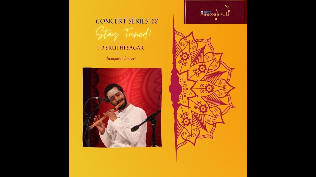 RMT Samskruti Annual Festival Inaugural Concert: Flute by Sri. J B Sruthi Sagar