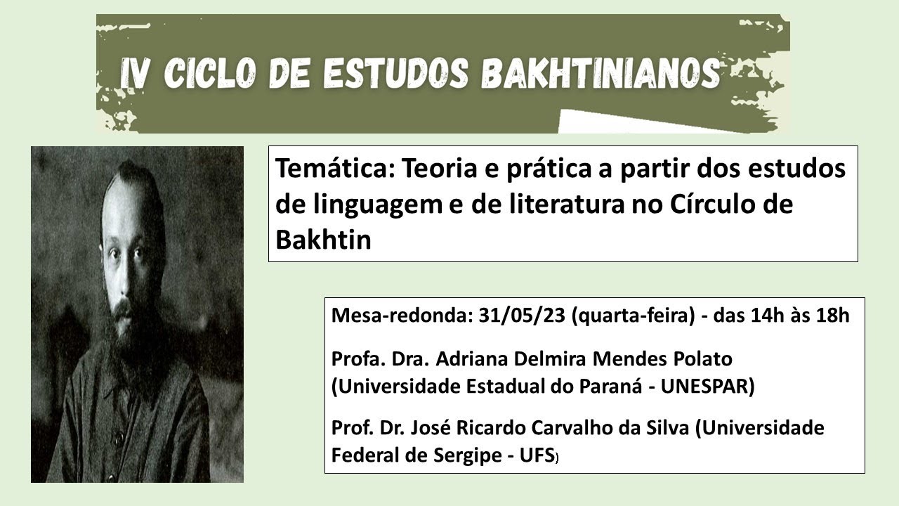 IV CICLO DE ESTUDOS BAKHTINIANOS - Universidade Federal de Sergipe