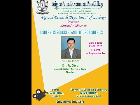 , title : 'Webinar on “ FISHERY RESOURCES AND FUTURE FISHERIES” PG and Research Department of Zoology, Arignar'