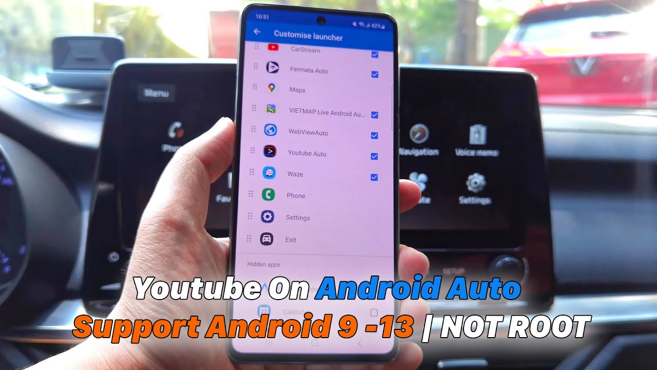 Youtube On Android Auto Any Android Device Support Android 9 -13 | NOT ROOT