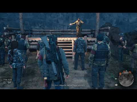 Days Gone - Colonel Garrett Speech Bugged (Hand movements don't sync with voice at all)