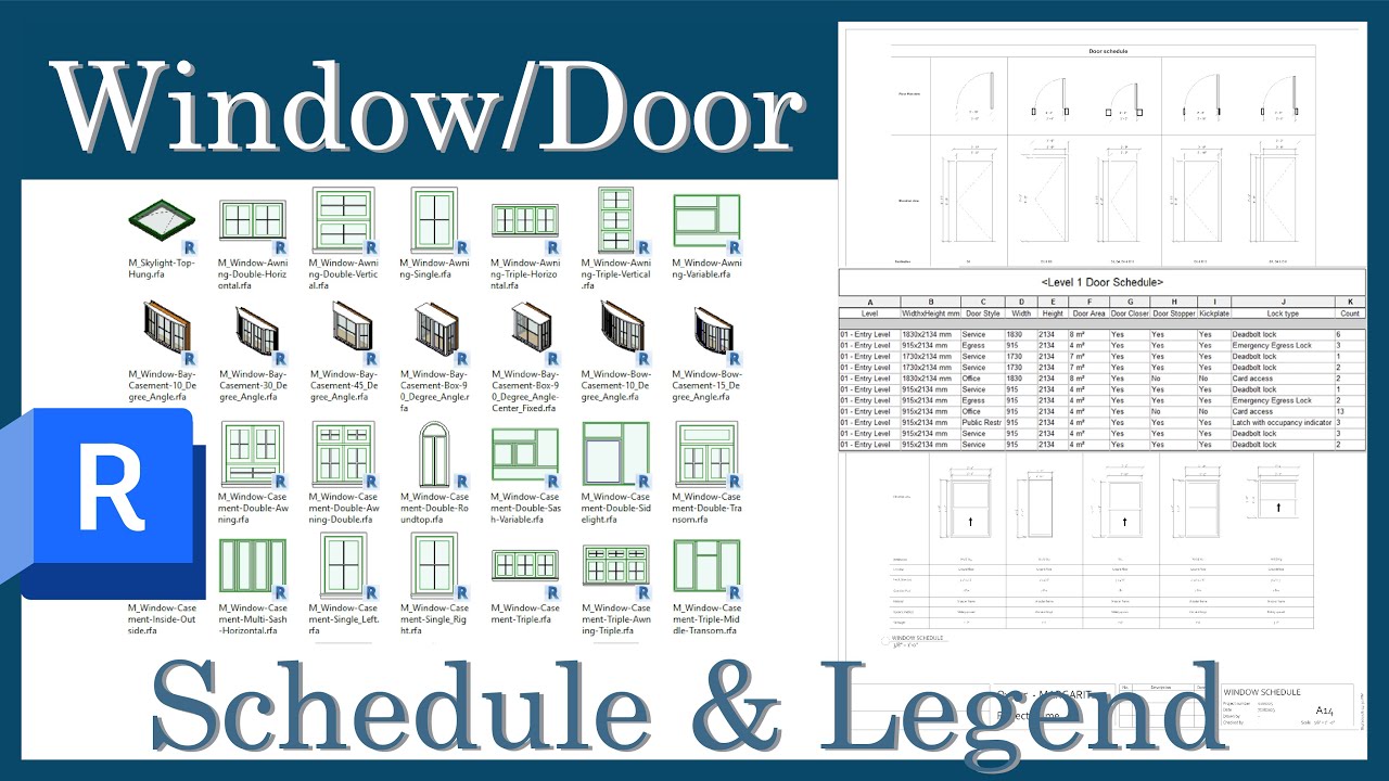Window and door Schedule in Revit: Legend Creation & Quantity Takeoff