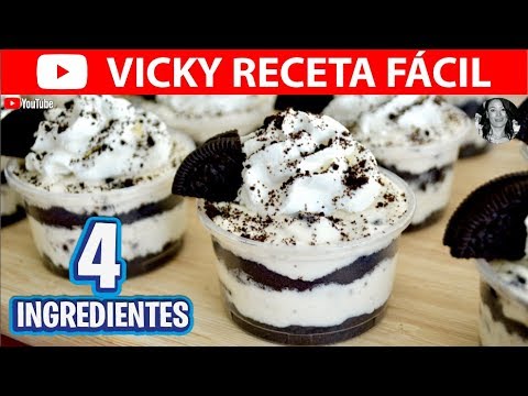 CHEESECAKE DE OREO CON 4 INGREDIENTES | #VickyRecetaFacil Video