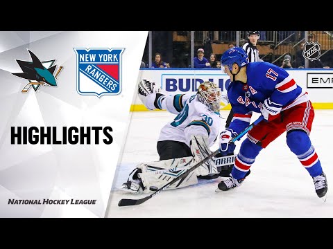 NHL Highlights | Sharks @ Rangers 2/22/20