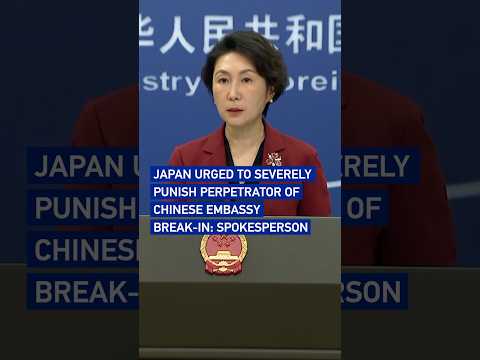 Japan urged to severely punish perpetrator of Chinese embassy break-in: spokesperson