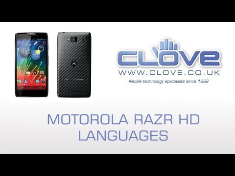 Motorola RAZR HD Languages