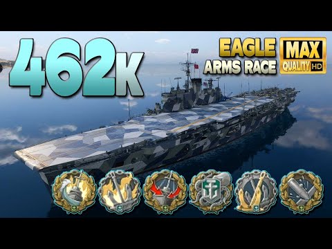 Aircraft Carrier Eagle: 462k on map Loop - World of Warships