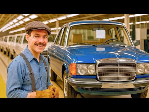 Wie der Mercedes Benz W123 in ihrer nostalgischen Fabrik der 70er Jahre hergestellt wurde | Schri...