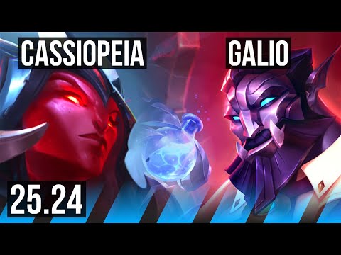 CASSIOPEIA vs GALIO (MID) | KR Challenger | 25.24