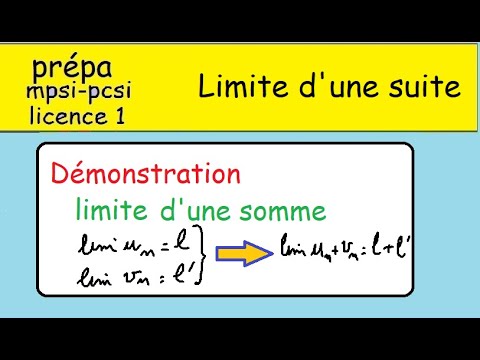 Suites démonstration limite d'une somme Prépa MPSI PCSI ECS licence