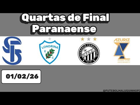 Tabela Paranaense 2026. Resultados Quartas de Final Campeonato Paranaense Série A 01/02/26 | Serie A