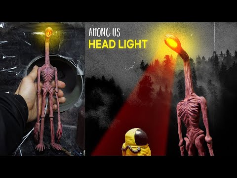 Making Realistic Head Light Among us Impostor Kill Sculpture Timelapse CreepyPasta Trevor Henderson