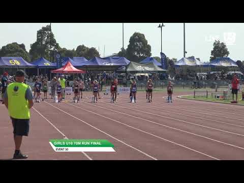 Girls U10 70m Final - 2019 State Track and Field Championships // LAVicTV