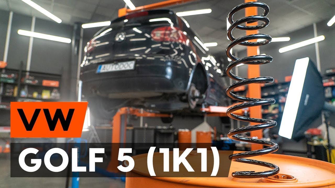 Kaip pakeisti VW Golf 5 spyruoklės: galas - keitimo instrukcija