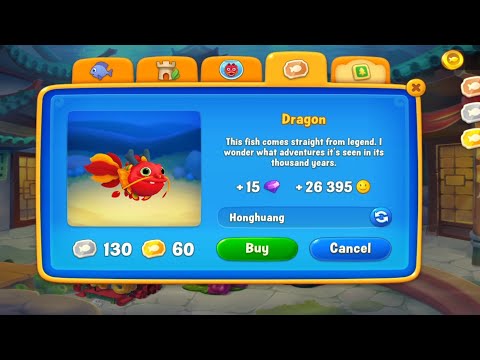 Fishdom Shopping Time, buy Hong Huang Dragon