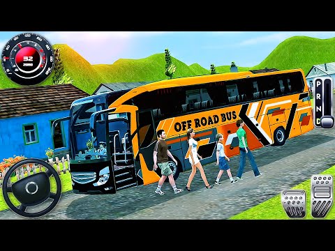 Offroad Coach Bus Driving Simulator 3D - Real Uphill Bus Drive 2025 - Android GamePlay