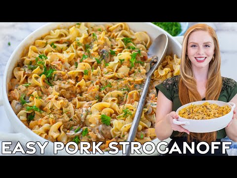 Creamy Mushroom & Pork Stroganoff | Quick & Easy...