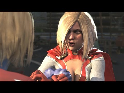 Injustice 2 - Supergirl Vs Powergirl (Premier Skin) - All Intro Dialogue/All Clash Quotes