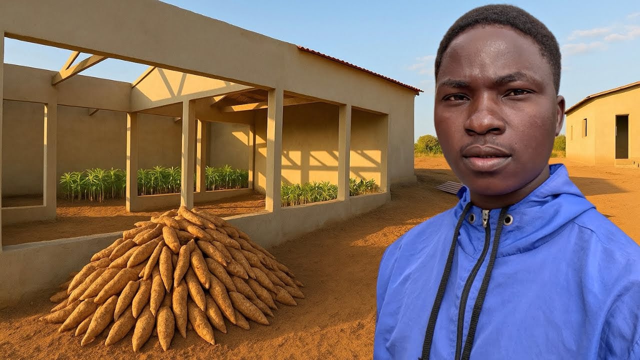 Planting Cassava in the Field and Discovering Something Unexpected in the Farm's Rooftop