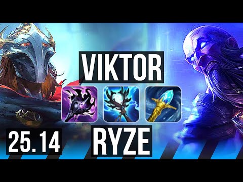 VIKTOR vs RYZE (MID) | 6/1/6, Dominating | KR Master | 25.14