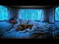 Rain Sounds for Sleeping - Relaxing Car Rain Ambience with Rolling Thunder at Night