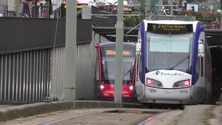 Trams in Den Haag (The Hauge), Netherlands. September 2018