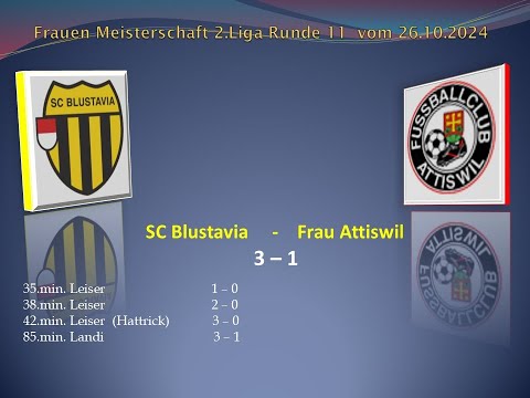 Frauen Meisterschaft 2.Liga SC Blustavia _ FC Attiswil
