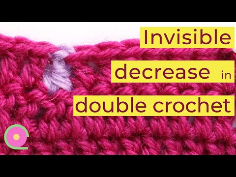 Invisible decrease in double crochet