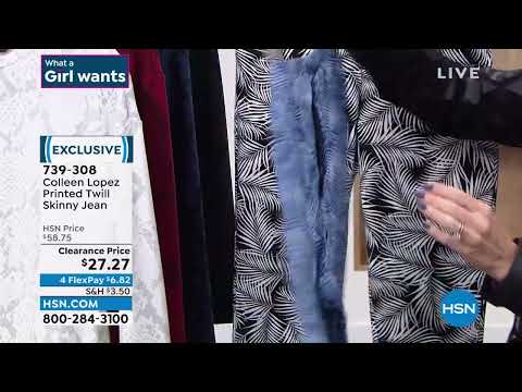 Colleen Lopez Printed Twill Skinny Jean