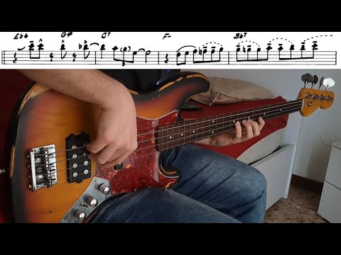 Lester Young - Just You, Just Me [Slam Stewart Bass Solo with Sheet Music]