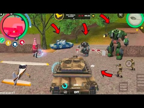 Rope Hero Vice Town - (Rope Hero Fight Army Tank) Monster Truck Jump on Tower - Android Gameplay