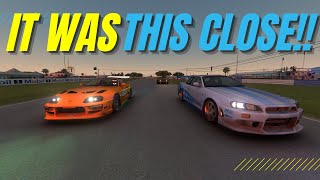 How to beat Doms Charger in a  BIG TURBO SUPRA A Fast and Furious battle for SUPREMACY assetto corsa