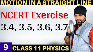 Exercise 3.4 to 3.7 Motion in a Straight Line IIT Jee Mains